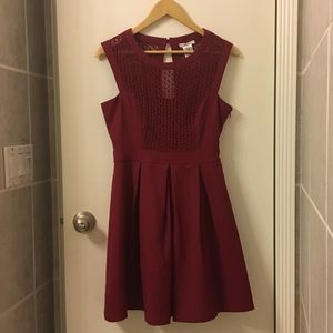 Semiformal raspberry red dress